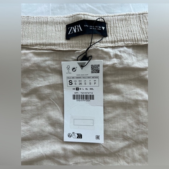NWT Zara BLOG FAV shell mini skirt + top SET
cream/beige 100 cotton size S - Picture 12 of 17